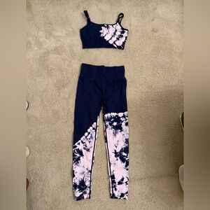 Navy and pink Tie-Dye Activewear Set